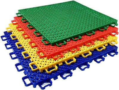 Sportvloertegels - Modulaire Tegels - Buitensport Aanleggen - Antislip Drainage - 25cm - Groen
