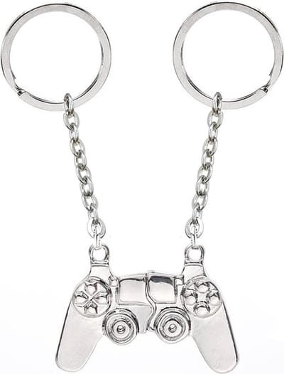Bixorp Friends Controller BFF Sleutelhanger voor 2 Zilver - Magnetische Sleutel hanger Vriendschap Cadeau