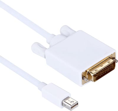 By Qubix - Mini DisplayPort Male naar DVI kabel - 1.8 meter - Thunderbolt naar DVI - Wit