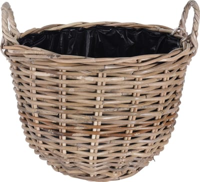 Pro Garden opbergmand van rotan - D40 cm en H37 cm - Plantenpot - kerstboom mand - wilgentakken