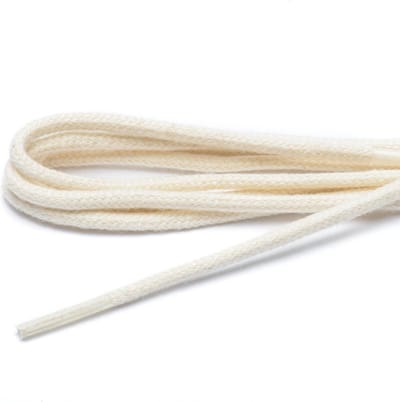 ARIESZZZ - Schoenveters - Cremè - Dun Rond - 90 cm - 3 mm - 5-7 gaatjes - 2 Pack
