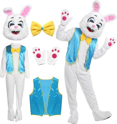 Volwassen Konijn Kostuum voor Carnaval, Cosplay en Feestjes - Perfect voor Raveparty's en Themapartijen
