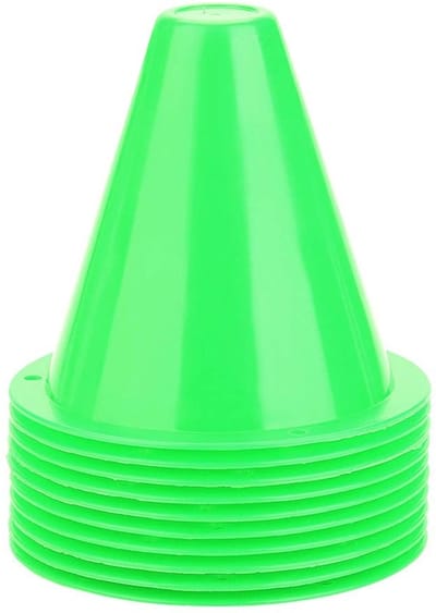Dailygoods- Voetbalmarker Set 10 Stuks - Duurzaam PE Materiaal - Opvallende Kleuren - Stabiele Ontwerp - Voor Training - Lange Levensduur - Voetbalconen
