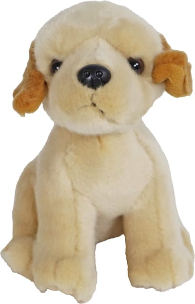 Boony Natural Decoration - Hondenspeelgoed - labrador pluche zittend blond - 20 cm