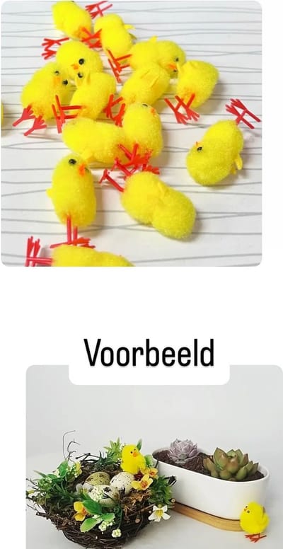 Akyol mini kuikentjes - pasen - kuikens - easter - decoratie - kuikentjes - vrolijk pasen - 10 stuks