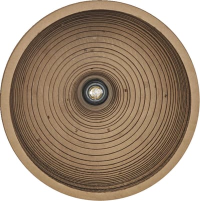 LEDVANCE plafondlamp Decor Cardboard Hat bruin van golfkarton, lichtgewicht, E27, 360 mm diameter, lampenkap van gerecycled materiaal, duurzaam dankzij vervangbare lichtbron, eenvoudig te installeren