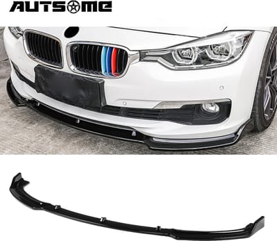Voorspoiler Front Lip Splitter Spoiler - voor BMW 3 Serie F30 F35 2016-2019 - Glanzend Zwart