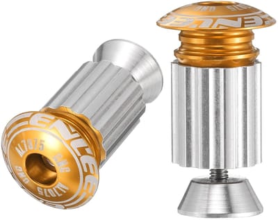 Fiets stuur eindkappen - Stuurdoppen aluminium - Fiets beschermen - Verstelbaar uittrekbaar - 18-20 mm - Goud