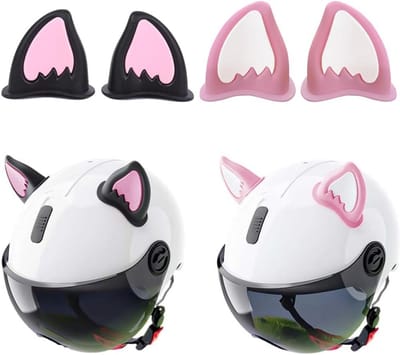 Motorhelm Decoratie Set - 4 Paar Schattige Kattenoren voor Motor-, Fiets- en Snowboardhelmen