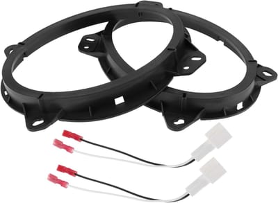 Set van 2 Audio Coaxiale Speaker Spacer Adapters voor Toyota 4 Runner 2003-2009 - Front Speaker en Subwoofer Montage Beugel van Zwart ABS Materiaal