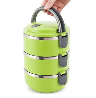 VHV - Lunchbox - Thermische RVS Lunchbox 3-laags - Lekvrij - Voor Werk en School