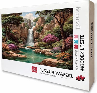 Houten Legpuzzel - Landschap Puzzel - Ontspannende Vrije Tijd - Achterkant met Letters - 179 x 105 cm - Kleurrijk