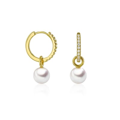 Luna-Pearls - 312.1615 - Hoepels - 585/-Geel goud met Zoetwater gekweekte parel