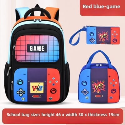 3 stuks/set Jongens Voetbal Schoolrugzak Set Waterdichte Lichtgewicht Schooltassen met Lunchtas Etui Tas Set Grote Capaciteit Boekentas