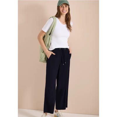 7/8 High Waist broek met wijde pijpen in Loose Fit