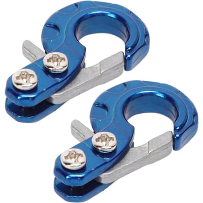 2 STUKS Lier Aanhanger Haken Aluminiumlegering Racing Tractietouw Haak voor 110 RC Klimauto Zwart