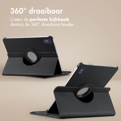 imoshion Tablet Hoes - Geschikt voor Lenovo Tab M10 5G - 360° Draaibare Bookcase - Zwart