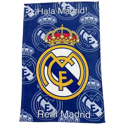 REAL MADRID Deken 100 x 150 cm Koraalkleurige Spreihoes Laliga Licentie