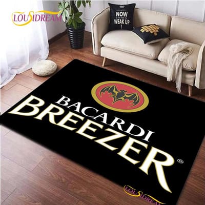 Bacardi Rum logo Creatieve Vloerkleden, Tapijt voor Woonkamer Slaapkamer Huisdecoratie, Kinderen Keuken Badkamer Antislip Vloermat Alfombra 40x60cm