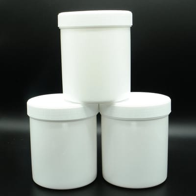 Potten 1000ml Leeg 10 stuks - Lege Witte Pot met Schroefdeksel en Binnendeksel - Zalfpot