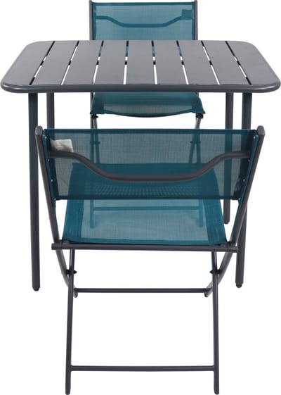 VCM 3-delige bistroset eettafel tuinset balkonset stoel opvouwbare tafel tuin camping Sumila