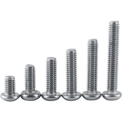 Assortiment de 180 vis à tête cylindrique à six pans creux M2.5 en acier inoxydable SS304