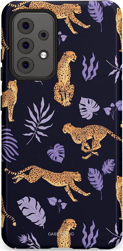 Casetastic Hoesje Geschikt voor Samsung A52 (4G/5G/s) - Stijlvolle Beschermende Duo-layer Case - Cheetah charisma