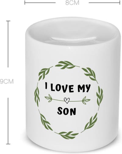 Akyol - i love my son Spaarpot - Zoon - liefste zoon - verjaardag - cadeautje voor zoon - zoon artikelen - kado - geschenk - 350 ML inhoud