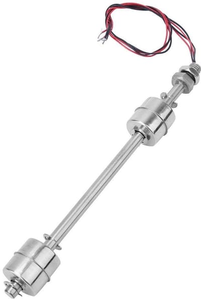 Dailygoody - Water Level Sensor - Dubbele Float Switch - RVS - 200 mm - Voor Tank en Pool - Betrouwbare watermeter - Geschikt voor zwembaden - RVS uit