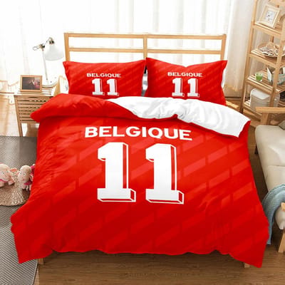 Dekbedovertrekset met rugnummer van de kernspeler van het nationale voetbalteam, verkrijgbaar in de maten EU (eenpersoons, tweepersoons, kingsize, VS, twin, full, queen). AU Single(140*210cm)3pcs