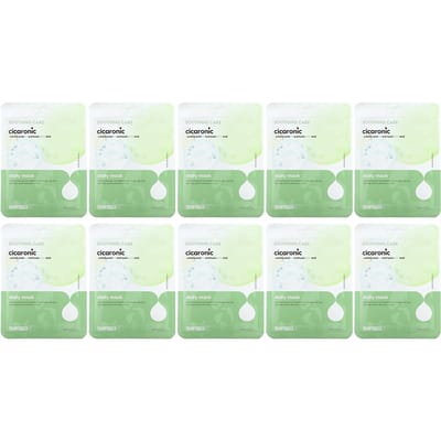 SNP, Masque de Beauté Quotidien, Cicaronic , 10 Masques en Tissu, 0.67 (20 ml) Chaque white