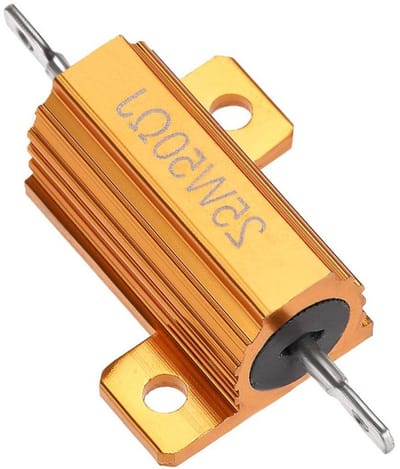 Aluminium Behuizing Weerstand - Belastingsweerstand - Stroom Stabiliseren - Hoge Warmteafvoer - 25W 150 Ohm - Goud