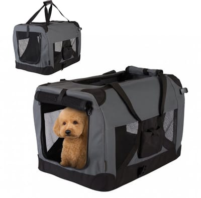 HiPet® Opvouwbare Hondendraagtas / Reistas voor Honden & Katten Maat XXL (91.4 x 63.5 x 63.5 cm) - Grijs