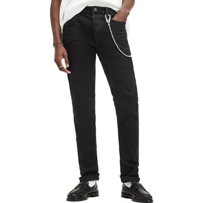 AllSaints Cigarette Jet Black Maat: W28L32 | Slim Jeans Outlet | Heren | Zwart