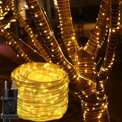 MUPOO Lichtsnoer Binnen en Buiten - 200 LED -20 meter - Met Stekker - Warm wit - 8 modi - Geheugenfunctie - Lichtslinger - Kerstverlichting- Fairy Lights - IP67 Waterdicht - Decoratie voor kerst - Tuinverlichting