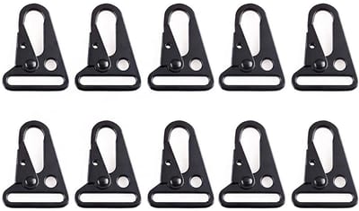 Allecto - Vergrote Mond Clip - Olecranon Haak voor Sleutelhanger - 10-Pack - Geschikt voor Outdoor Gebruik - Robuust en Duurzaam - Ideaal voor Avon...