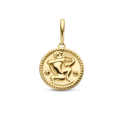 New Bling 9NBG-0279 Gouden Sterrenbeeld - Boogschutter - 10 mm Doorsnee - 14 Karaat - Goud