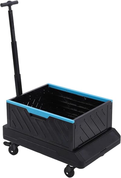 Opvouwbare Steekwagen - Handige Transportwagen - Materiaal Verplaatsen - Robuust Roestvrij Staal - 60 x 40 x 8 cm - Zilver