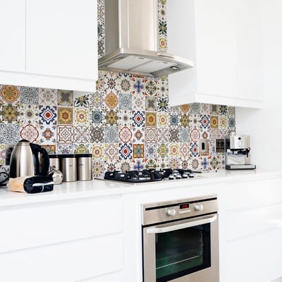Zelfklevende tegelmuurstickers voor keuken en badkamer - 30 Azulejos Ninaro tegelstickers - 30 stickers 20x20cm