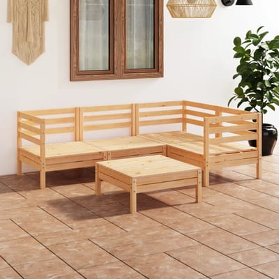 vidaXL - 5-delige - Loungeset - massief - grenenhout