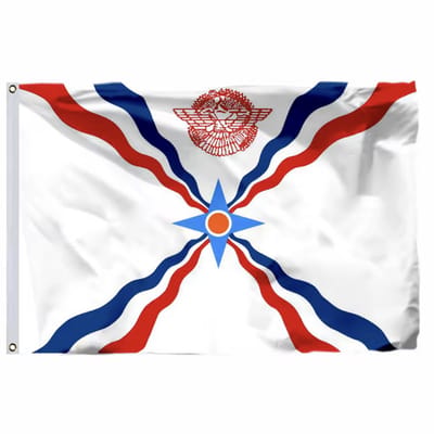 Assyrische vlag - Vlag van Assyrië - Alaha Atouraya - Mesopotamië - 150/90CM - Polyester - Mesopotamië - CHPN