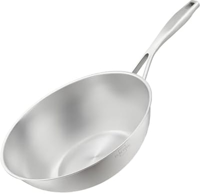 Inductiekookplaat 28 cm Roestvrijstaal Zonder Coating Voor Alle Warmtebronnen