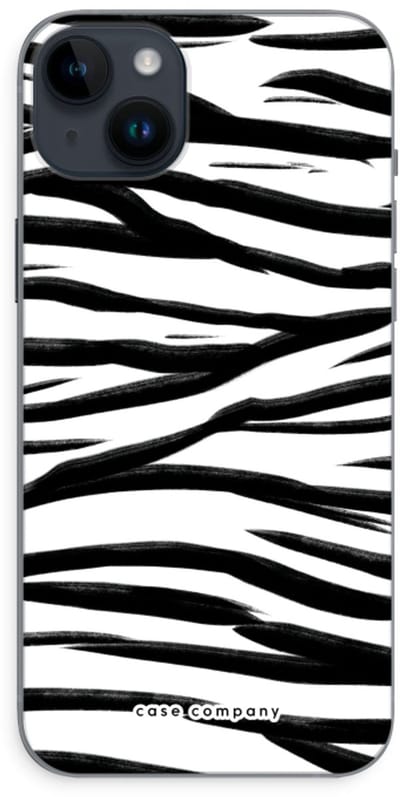Case Company® - Hoesje geschikt voor iPhone 14 Plus hoesje - Zebra pattern - Soft Cover Telefoonhoesje - Bescherming aan alle Kanten en Schermrand