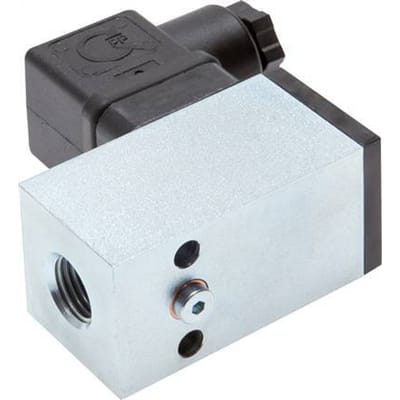 50 tot 200bar SPDT Staal Drukschakelaar flens en G1/4'' 250VAC DIN-A Connector - PSL-E-U-50-200-OC-F-TA