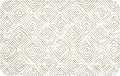 Badmat 80x50 cm - Antislip - Abstract - Ruit - Beige - Badmatten voor badkamer - Badkamermat - Douchemat - Badkamer mat