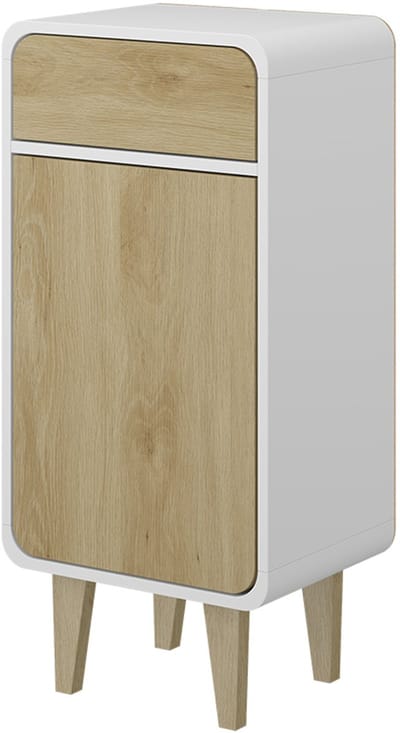 Vicco Arla Midikast – 40 x 81 cm Wit/eiken