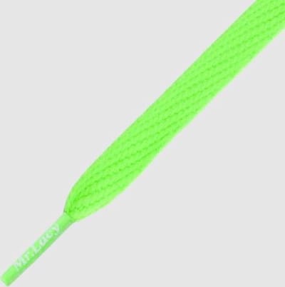 Mr. Lacy - Schoenveters - Veters - Sneakerveters  - Flatties - Plat - Neon Groen - Veterlengte 130 cm – Breedte 10 mm