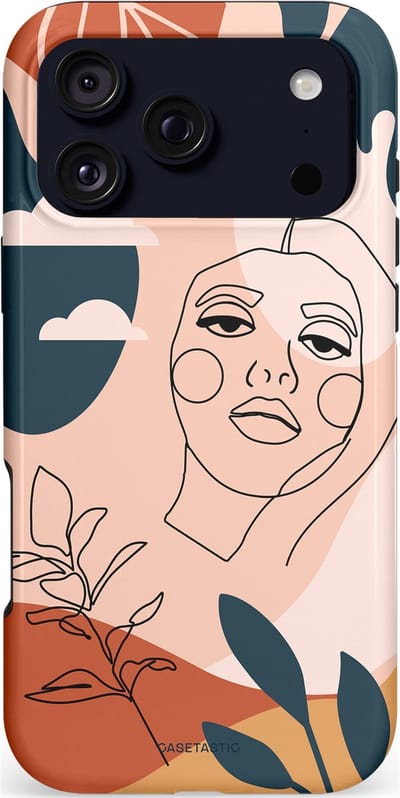 Casetastic hoesje geschikt voor Apple iPhone 17 Pro Max - MagSafe - Dubbellaagse bescherming - Zachte contour - Fashion Case - Perzik Zand Donkergrijs Wit