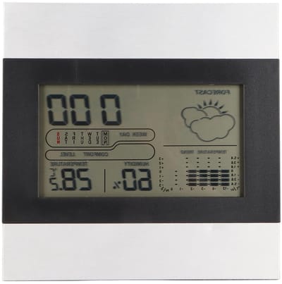 Digitale Weerklok - Vochtigheidsmeter Thermometer - Comfort Monitoren - Aluminium Shell - 14 x 3.81 x 3 cm - Zilver