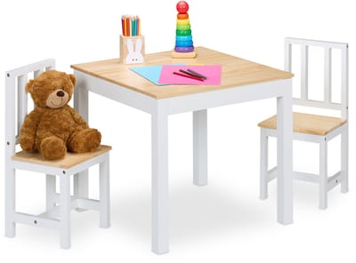kindertafel met 2 stoeltjes - zithoogte: 27 cm - tot 40 kg